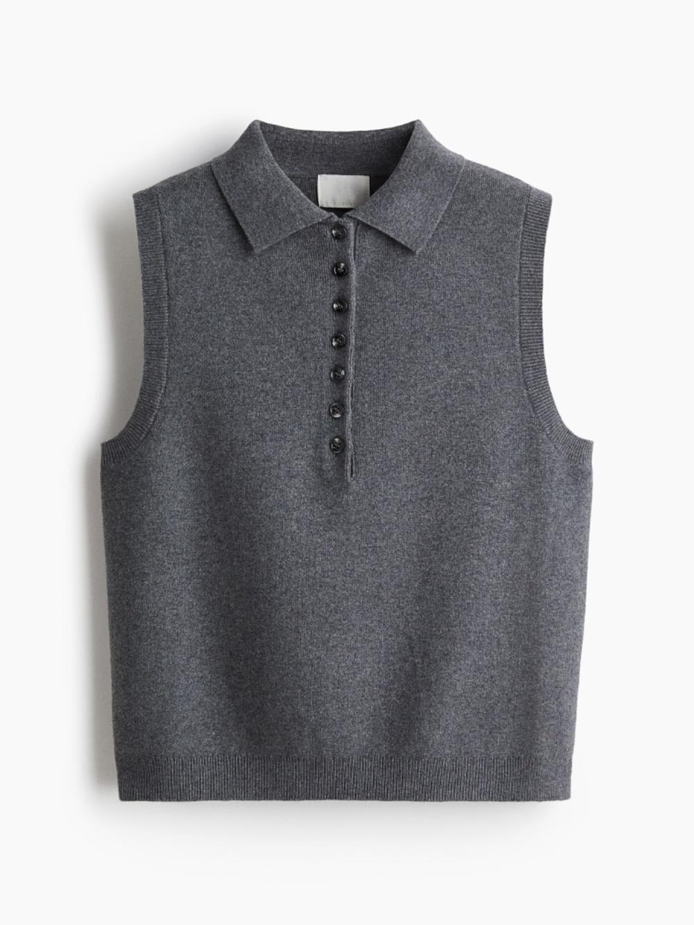 H&M charcoal collared sweater vest